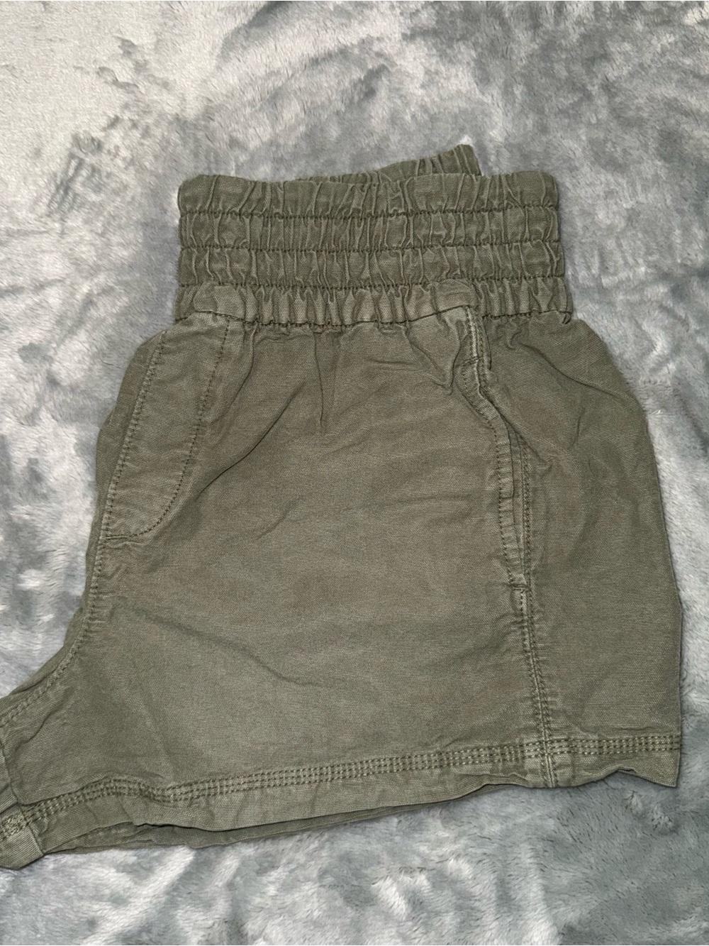 Aerie Olive Green Elastic Waist Shorts